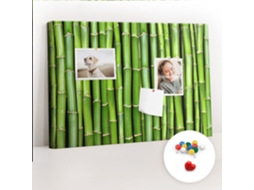 Lousa De Cortiça Parede De Bambu Para O Corredor Espelharte (60x40 Cm)