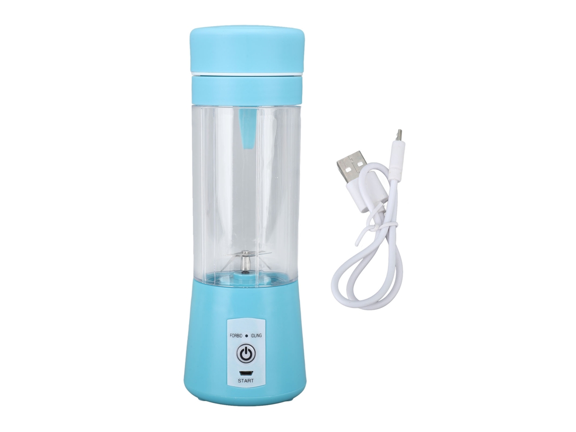 Misturadora Portátil Mini Batedeira de Frutas 380ml com 6 Lâminas de Aço Inoxidável, Azul | S/MARCA