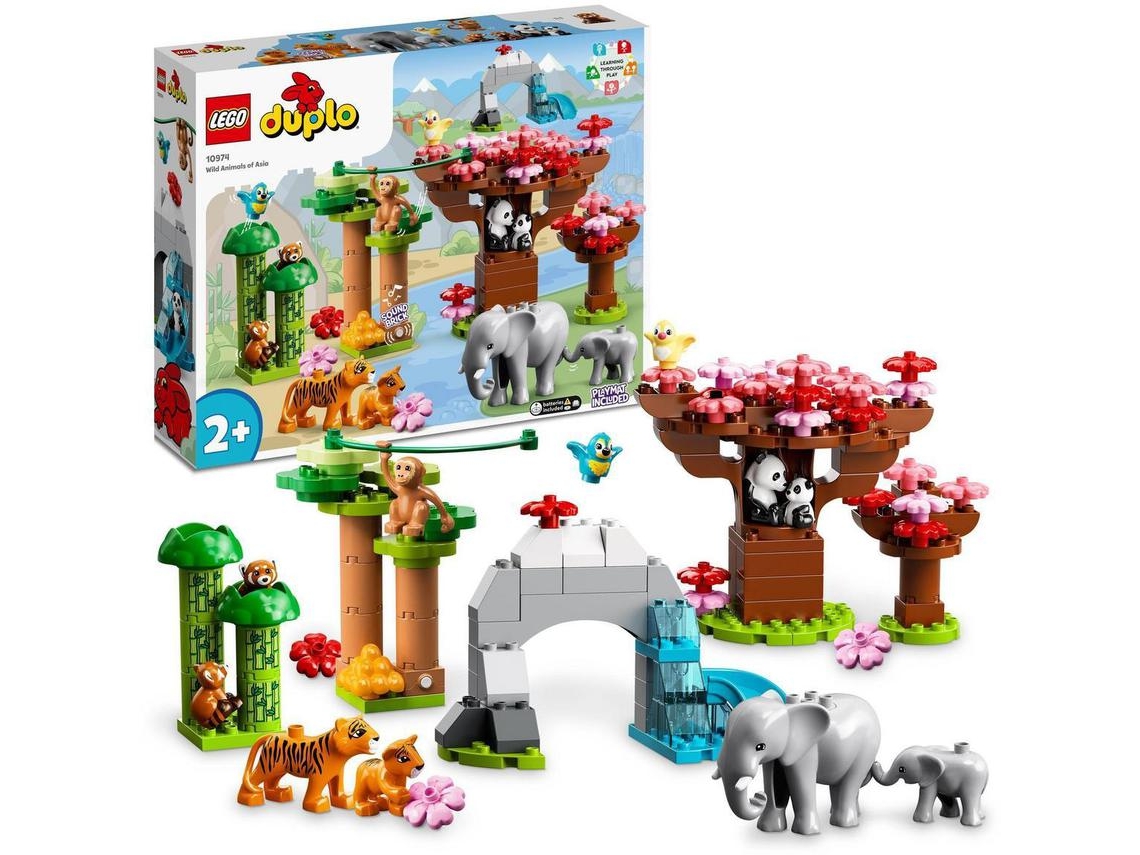 LEGO Duplo: Animais Selvagens da Ásia – brinquedo de construção; set da vida selvagem para idades pré-escolares 2+ (117 peças)