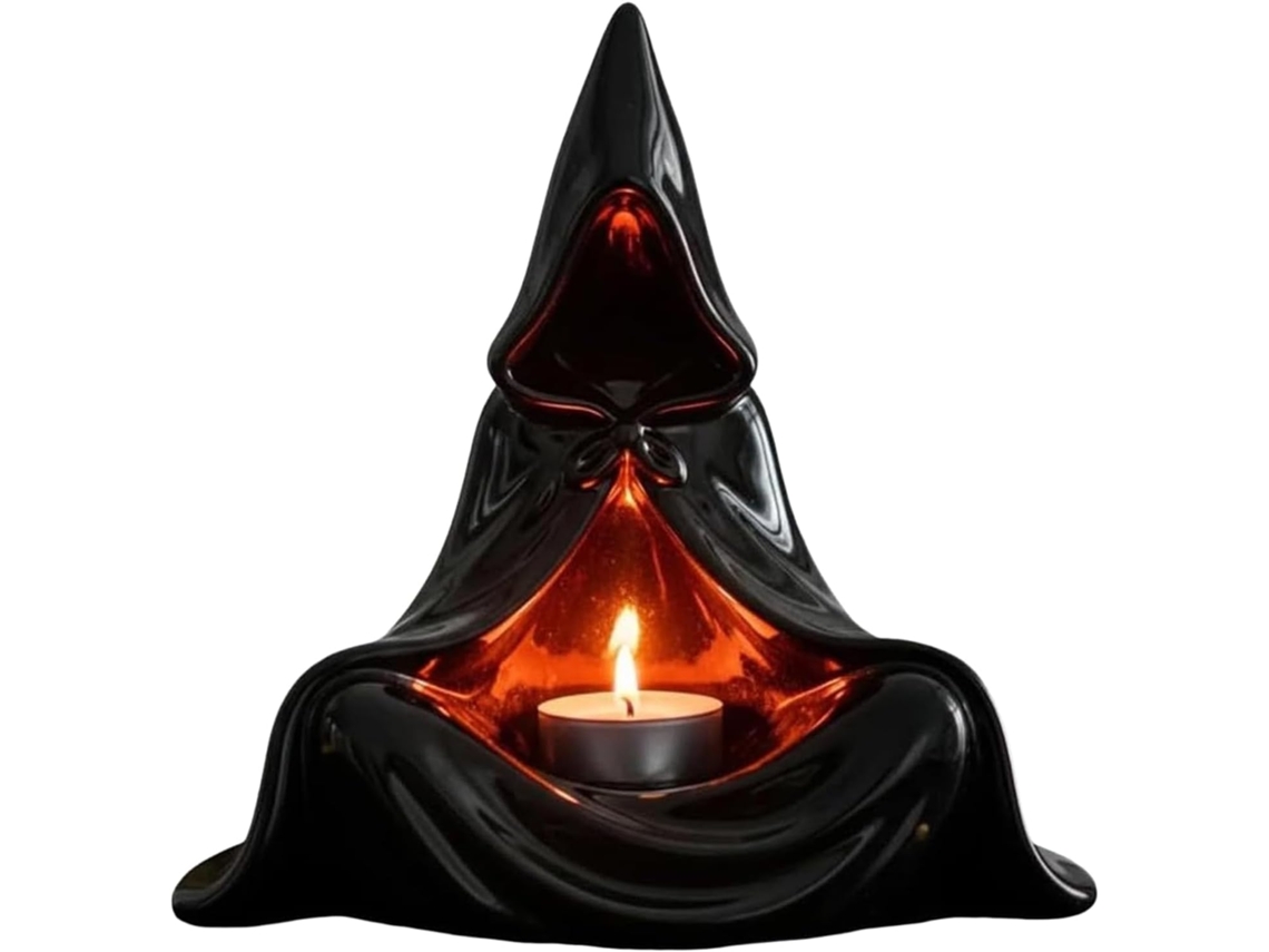 Castiçal Assustador Com Capuz Para Decoração De Halloween.
