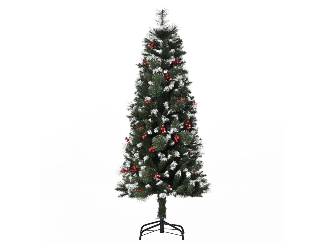 Árvore Natal Artificial 150cm, Ignífuga, 360 Ramos, Base Dobrável, 65x65x150cm, Verde, Decoração Interior. Ge