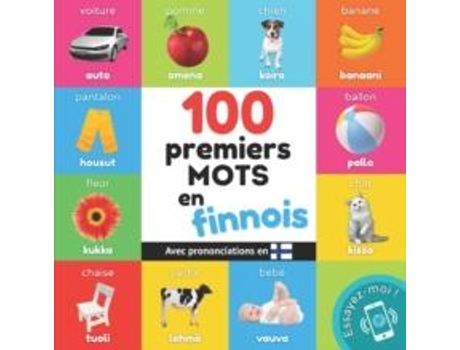 Livro 100 premiers mots en finnois de Yukismart (Francês)