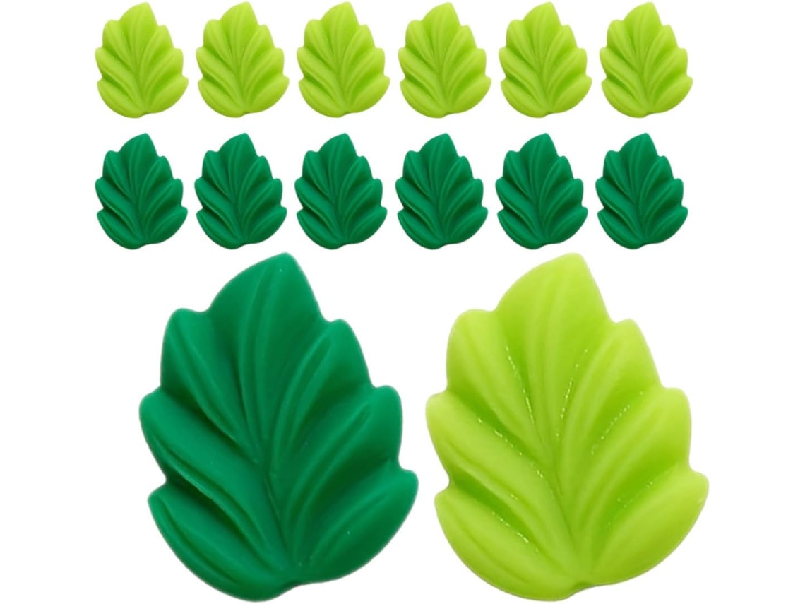 20 Tachinhas Decorativas Em Resina Formato Folha Para Quadro Cortiça