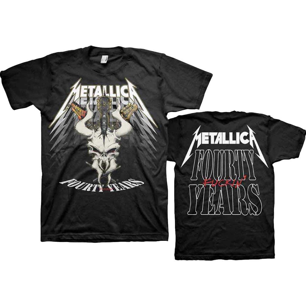 Metallica 40th Anniversary Forty Years T-shirt Unisex Rockinstone Size:s