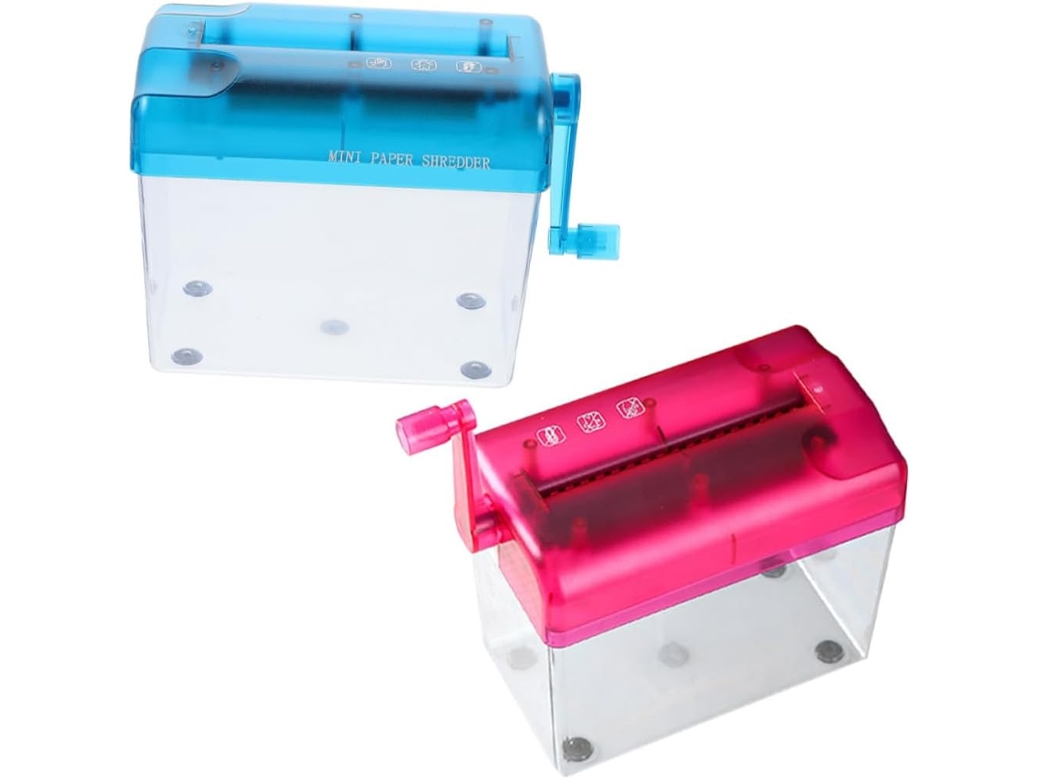 Lote De 2 Destructeurs Manuels Para La Maison Et Bureau Destructeurs De Documents Portables
