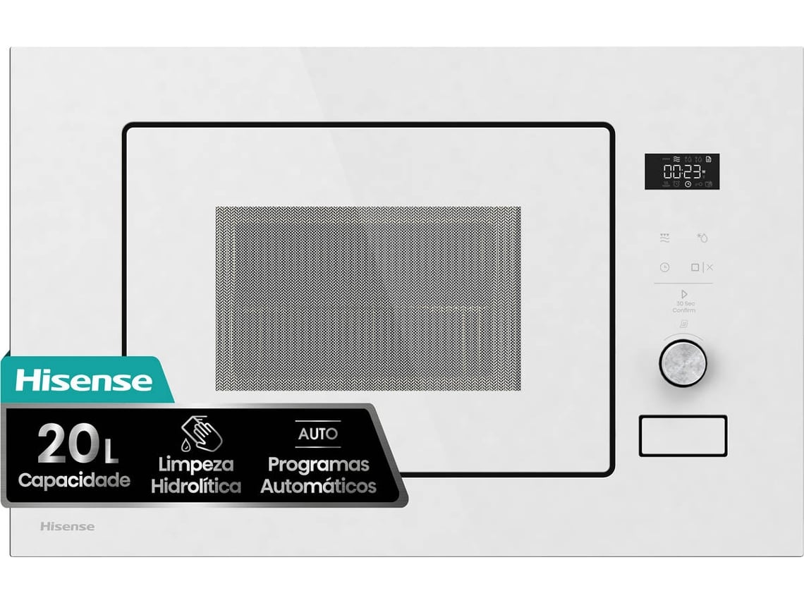 Micro-ondas de Encastre HISENSE Serie Hi4 BIM320G52WG (20 L - Com Grill - Branco)