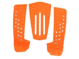 3 Pcs Tapete De Tração Para Prancha De Surf Antiaderente Eva Prova De Umidade Acessório Laranja