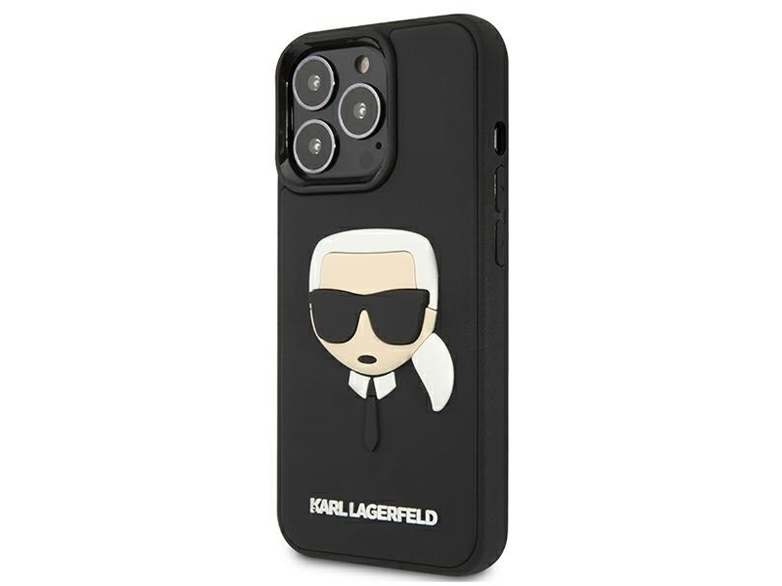 Capa para iPhone 13 Pro KARL LAGERFELD Pele Sintética Rígida Preto