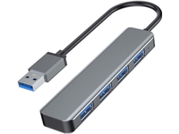 Hub Usb 3.0 + Com 4 Portas, Cabo Extensor, Divisor Portátil E