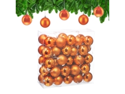 Conjunto De 50 Bolas De Natal Relaxdays, Decoração Natalina, Mate E Brilhante, ∅ 6 Cm, Enfeites De Natal