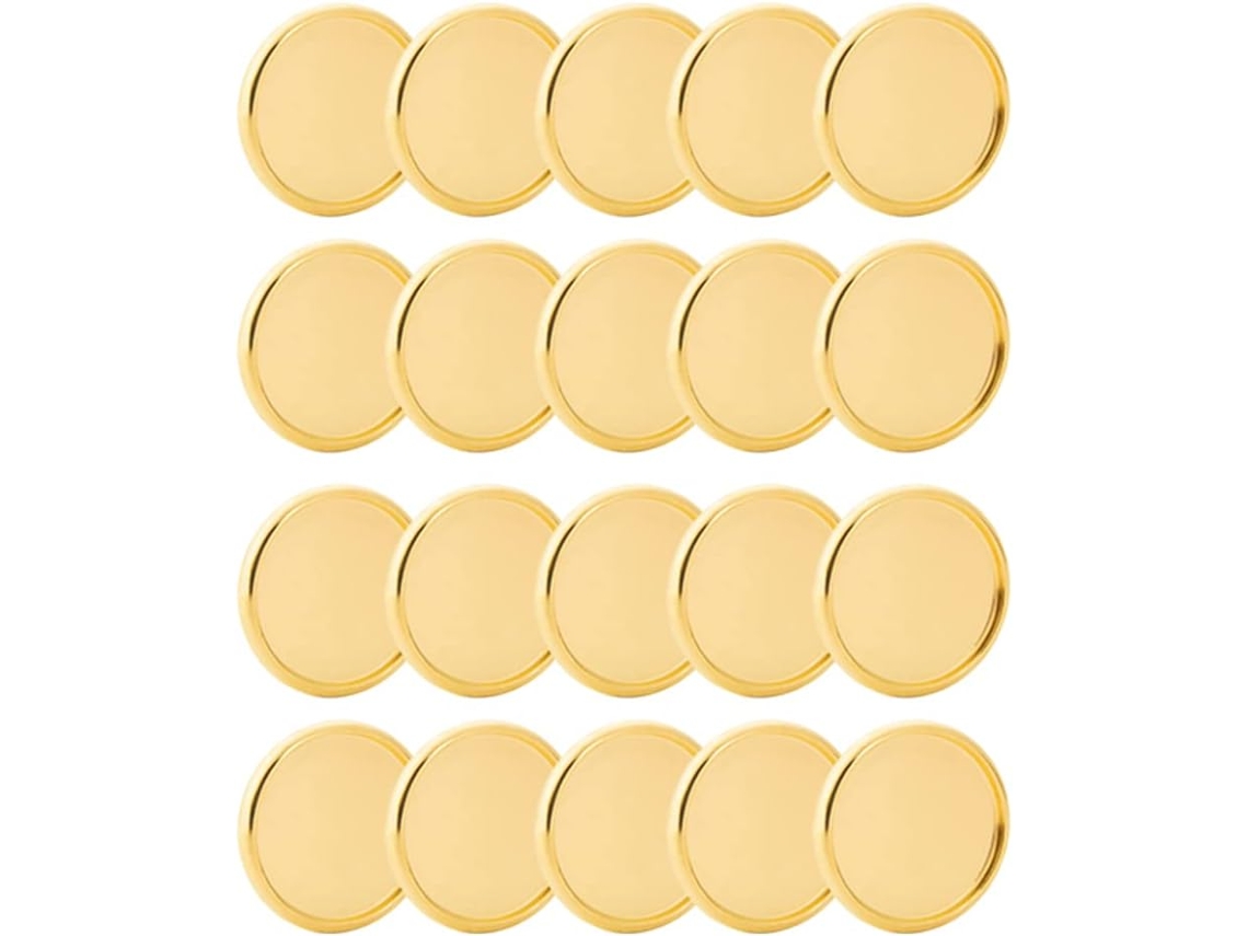 Anéis redondos para encadernação de 28 mm, 20 unidades, anéis de metal dourado para agendas e livros, acessórios de