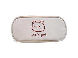 2026 estuche de Lápices Con Diseño de Oso/conejo, Capacidad Grande, Duradero de Tela Oxford, 21.5*10.5*5cm