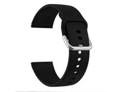 Pulseira De Relógio Lurelia Para Fitbit Versa 3 Em Silicone Preta