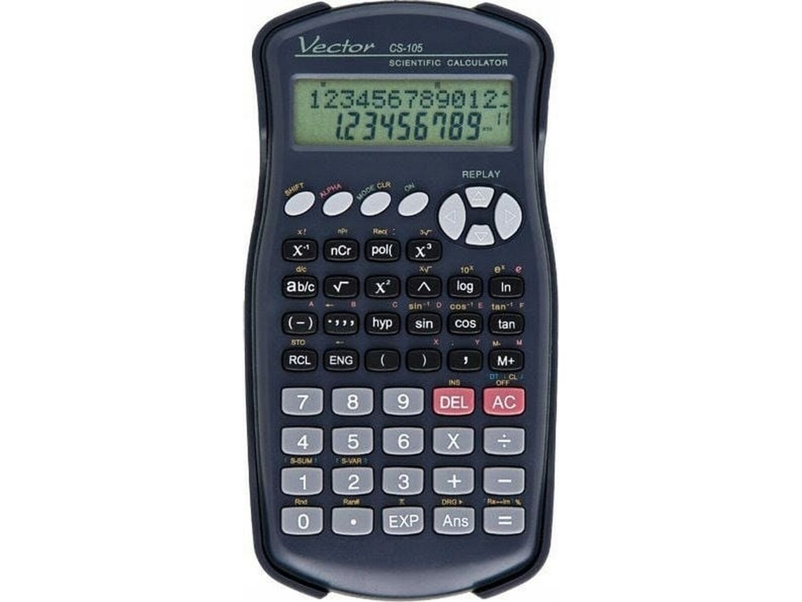 Calculadora científica vetorial preta Kav CS 105