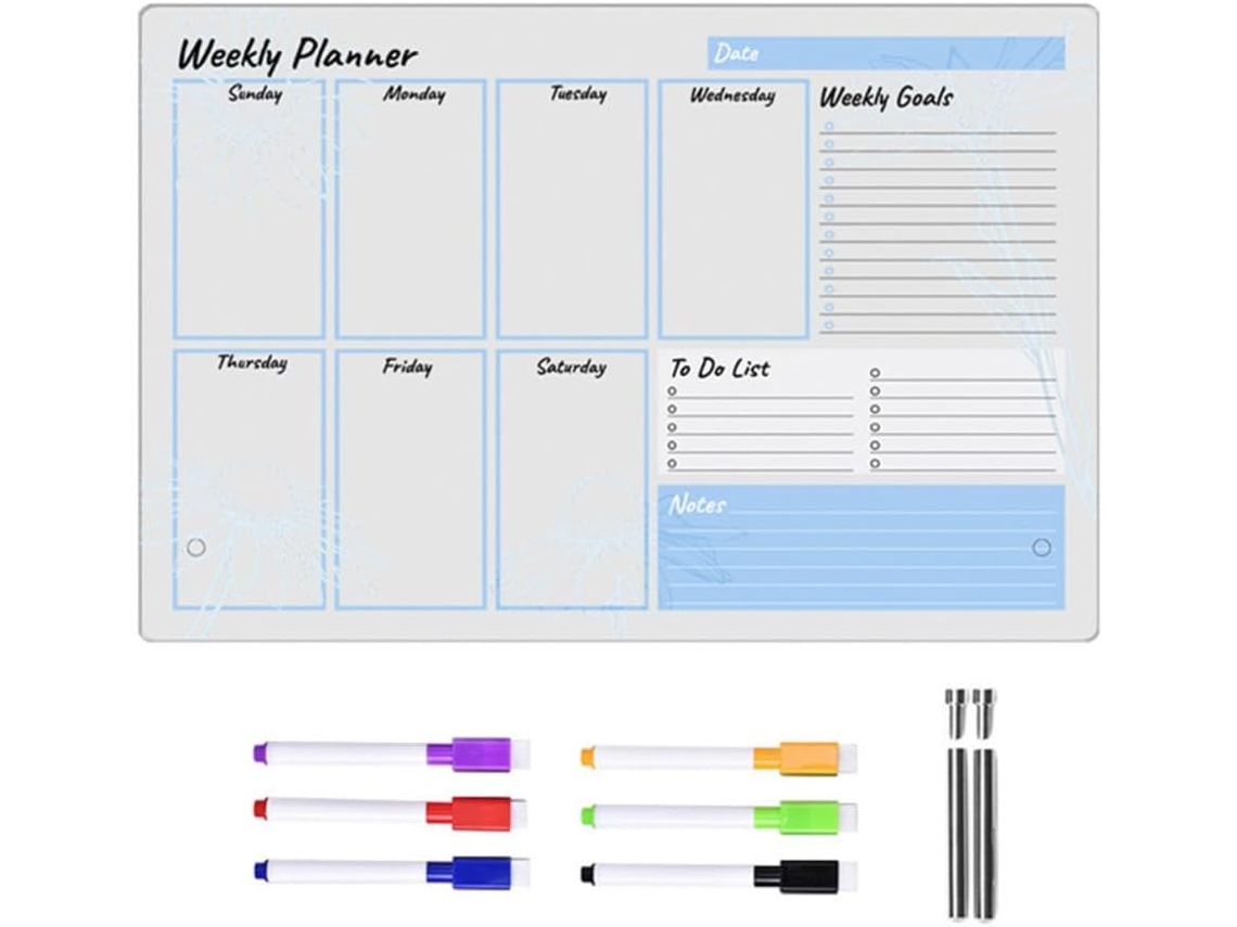 Tableau Mémo De Bureau Blanc Effaçable En Acrylique Transparent Réutilisable Pour Table Planificador Quotidien