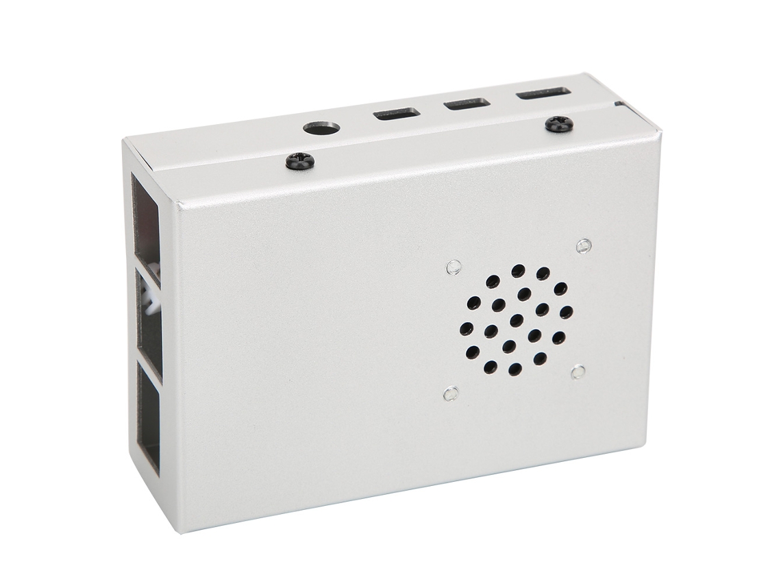 Capa Dissipadora Alumínio Com Cooler Para Raspberry Pi 4