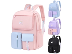 Mochilas Escolares Impermeáveis ​​para Crianças, Roxas.