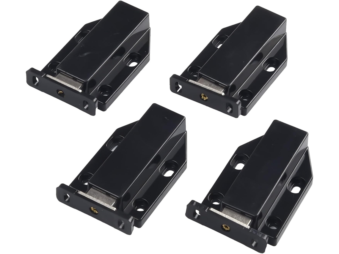 Conjunto De 4-fechos Magnéticos Reforçados Para Portas Armários Com Sistema Abertura Por Pressão, Mola De Alta Tensão E