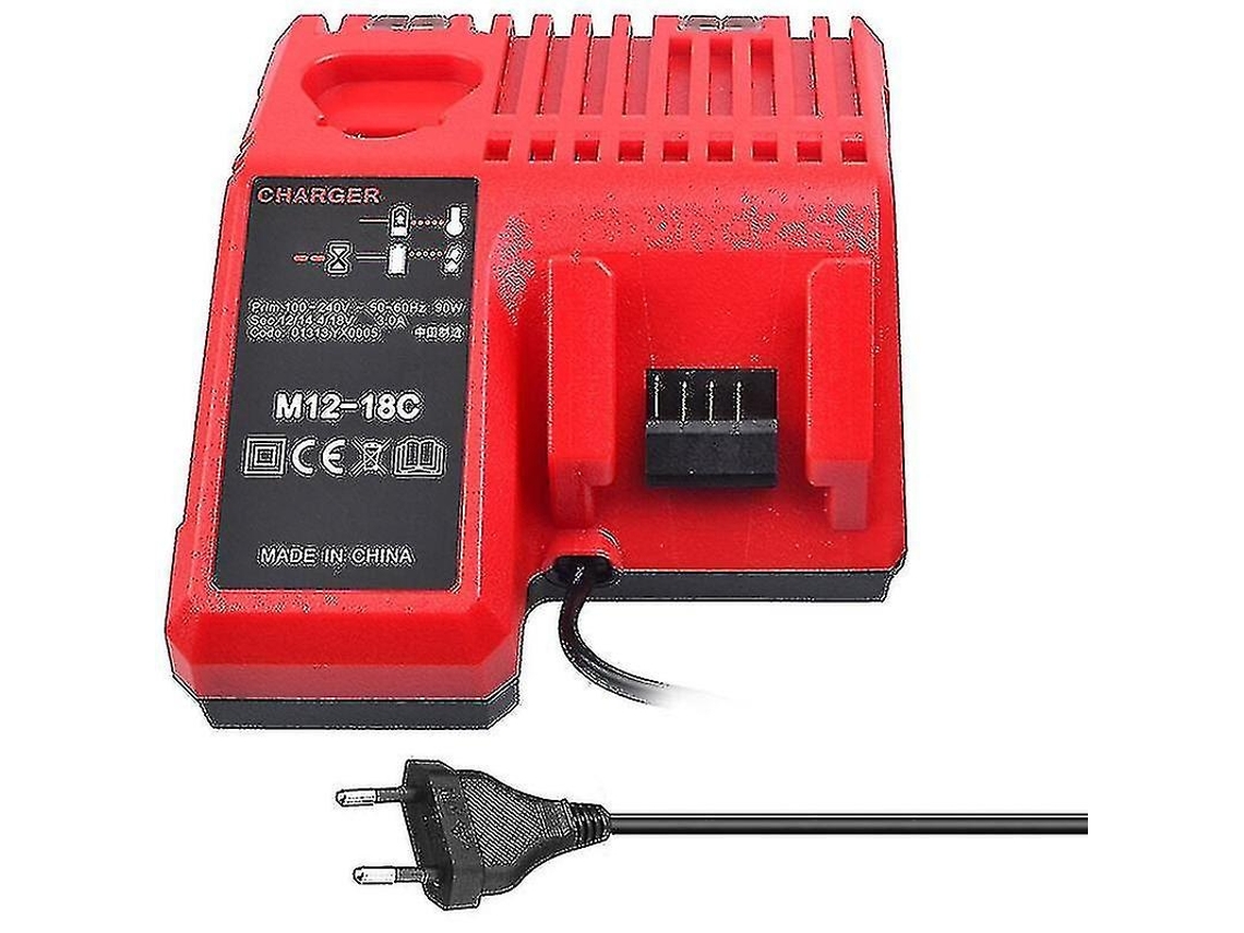 Lurelia Carregador De Bateria 110-220v 12-18v 50-60hz 12v 14,4v Compatível Milwaukee Com Proteção 1,5ah