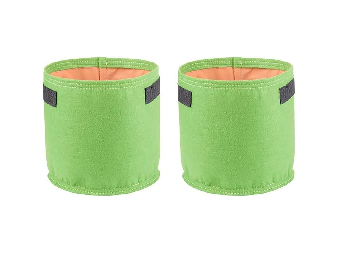 2 Sacos de Plantio com Alças para Tomates e Batatas, Jardinagem, Flores, Plantas, Legumes, 25x20cm Esmeralda