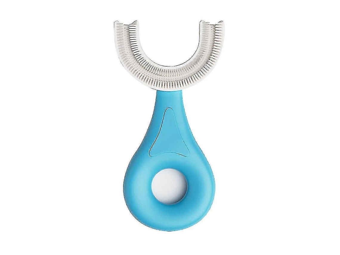 Escova de Dentes Infantil em Formato U, com Cabeça Silicone Macio Qualidade Alimentar, Design Limpeza Oral 360° para Bebês e Crianças. GOKOCO