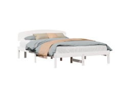 Estrutura da Cama com Cabeceira Branco 160 X 200 Cm MAISON EXCLUSIVE