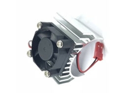 Radiador Dissipador para Motor em Liga de Alumínio 540/550 Roxo com Ventoinha e Conector Jst para Peças de Automóveis Rc 1/8 e 1/10. MDUG