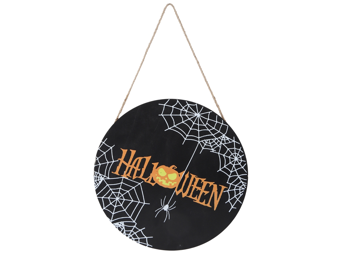 Placa De Boas-vindas Teia De Aranha Halloween Padrão Decorativo