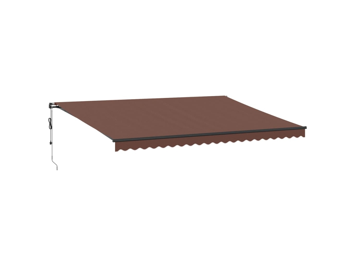Retractable Awning, Retractable Awnings Vidaxl Marrom Tecido (500 X 350 Cm)