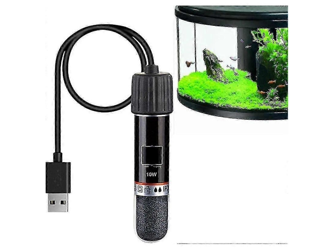 Mini aquecedor USB GOKOCO para aquários, 10w, com termostato, recarregável