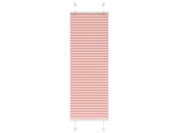 Vidaxl Rosa Plissada Cega 50x100 Cm Largura Tecido 49,4 Cm Poliéster