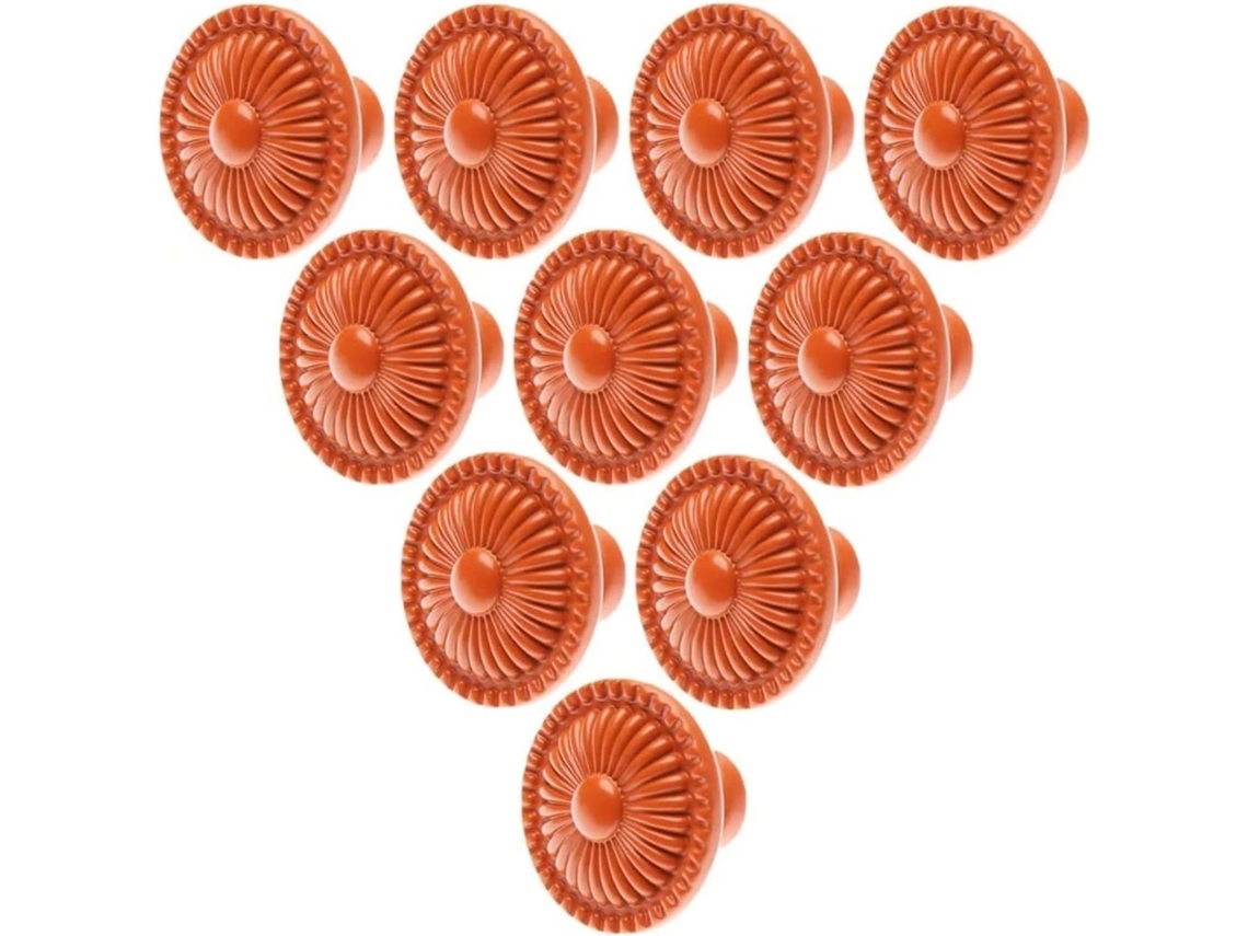 Puxador Requintado, Conjunto De 10 Peças, Puxadores Para Armários E Gavetas, Ferragens Para Cozinha, Cor Laranja, Estilo