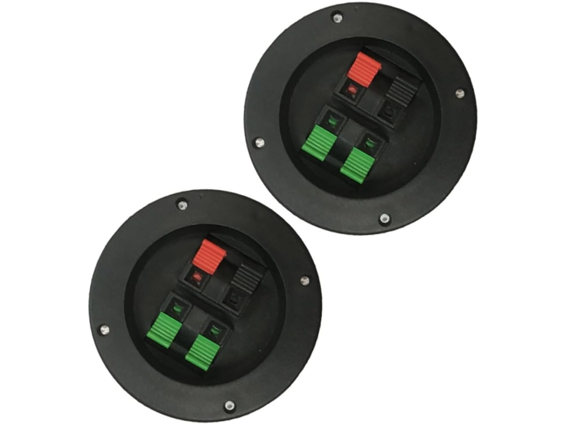 Conjunto De 2 Conectores De Terminais De Alto Falante Com Acessório De Montagem Em Superfície Para I Gokoco