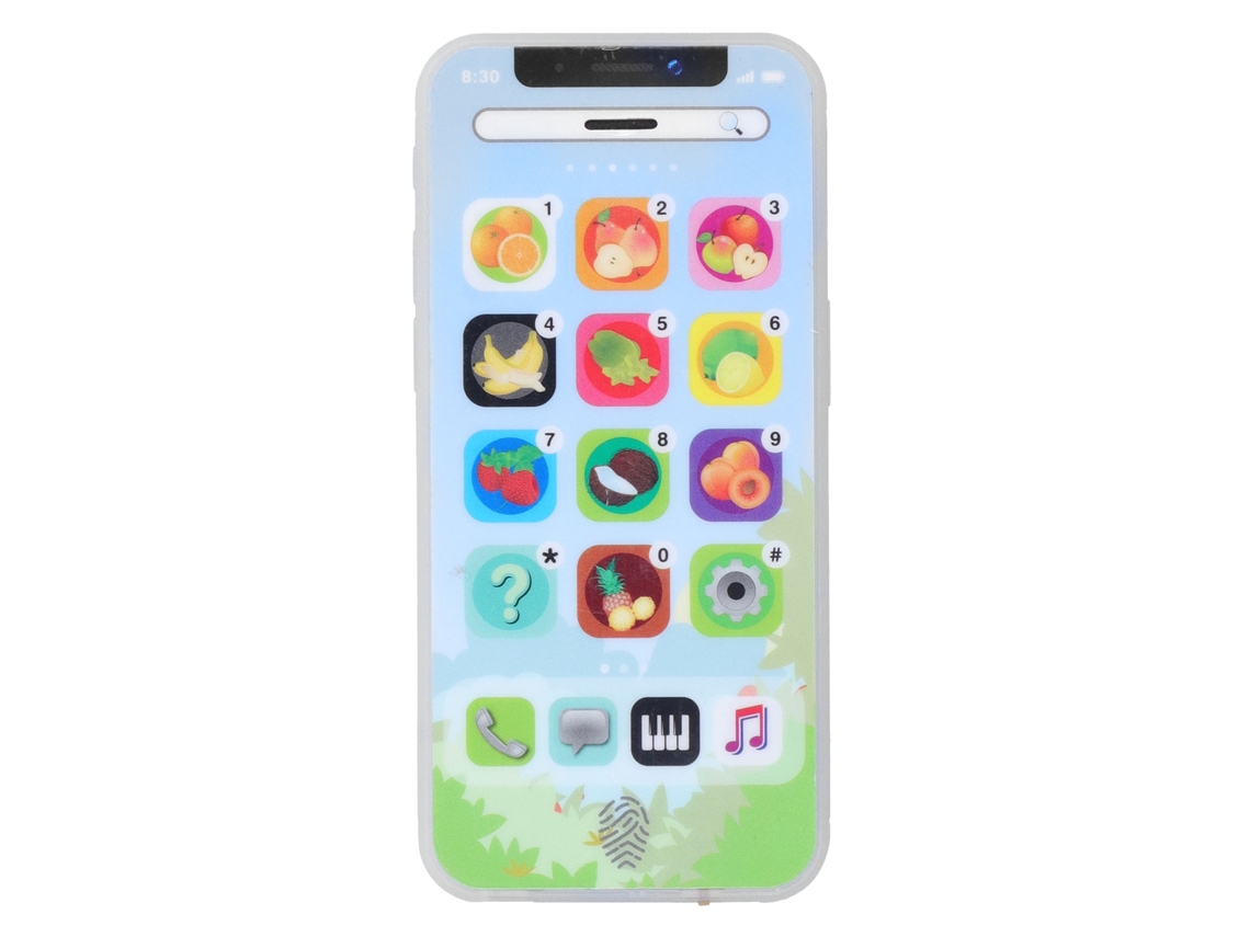 Brinquedo Telefone Infantil Russo Recarregável Educativo Aprendizagem Simulação Azul