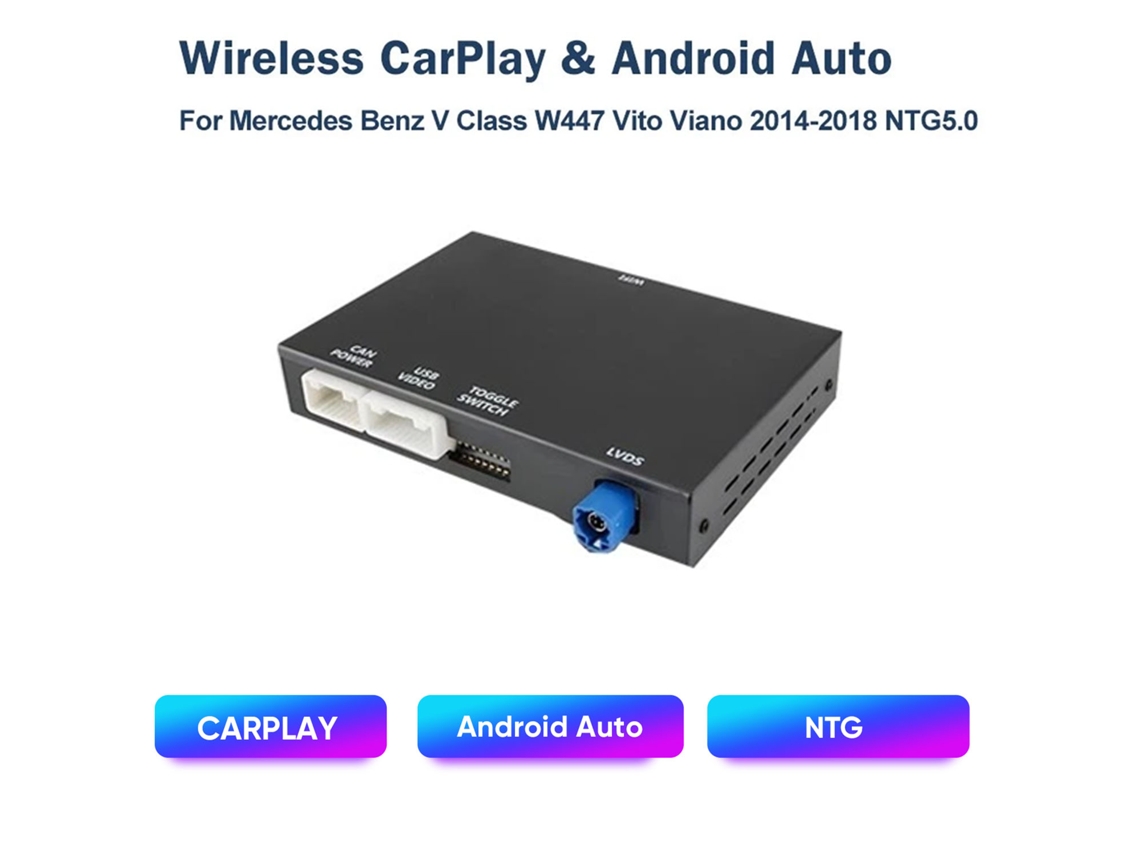 Interface Multimédia Hexine Carplay Para Mercedes Vito/viano/v Classe W447 2014-2018 Ntg5.0