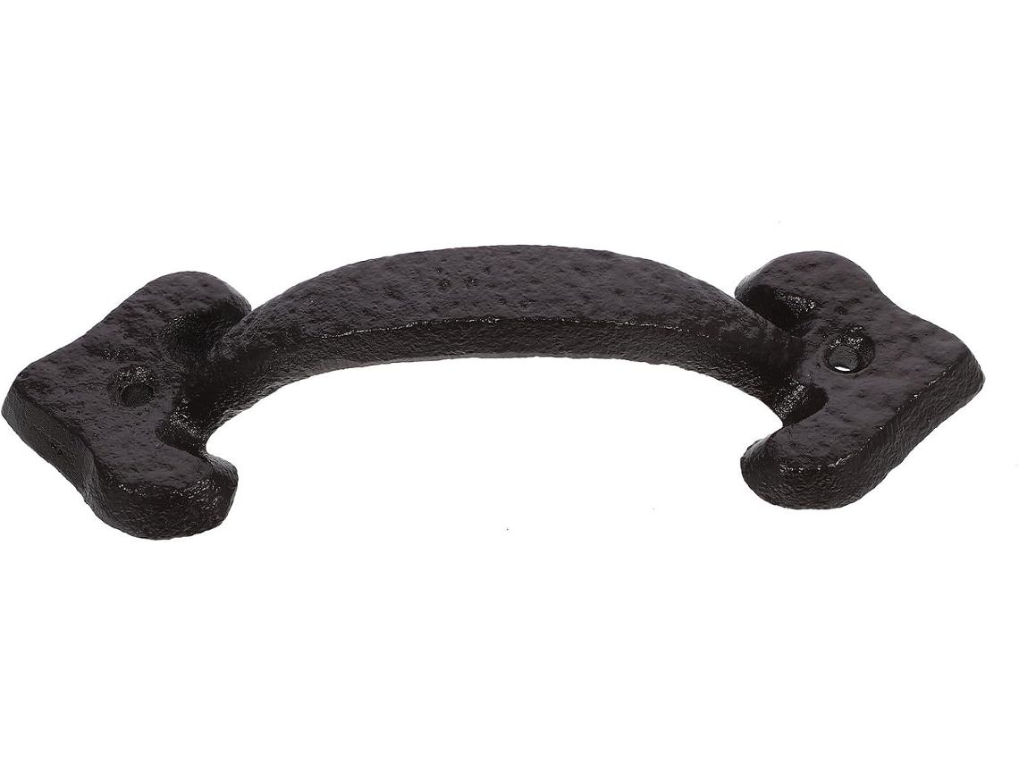 Puxadores Vintage De Ferro Fundido Preto Para Gavetas E Cômodas