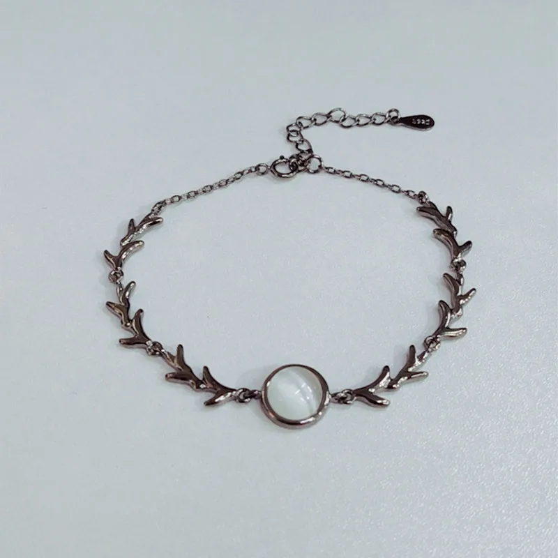 Pulseira Preta Com Olho De Gato Natural, Joia Moderna Para Mulheres Jovens.