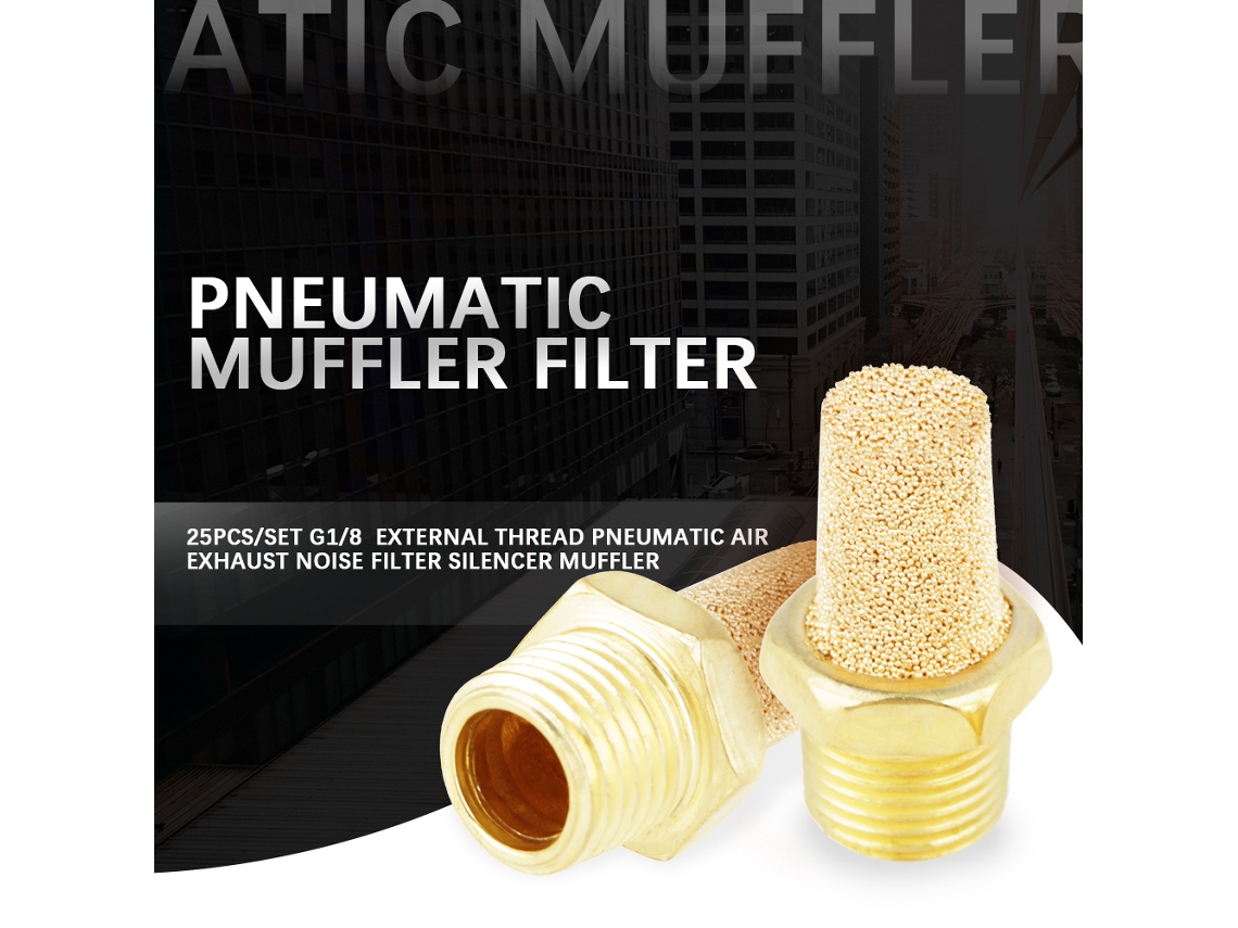 Laxiscreed Filtro Silenciador De Ar Pneumático G1/8 Para Reduzir Barulho E Filtrar O Ar