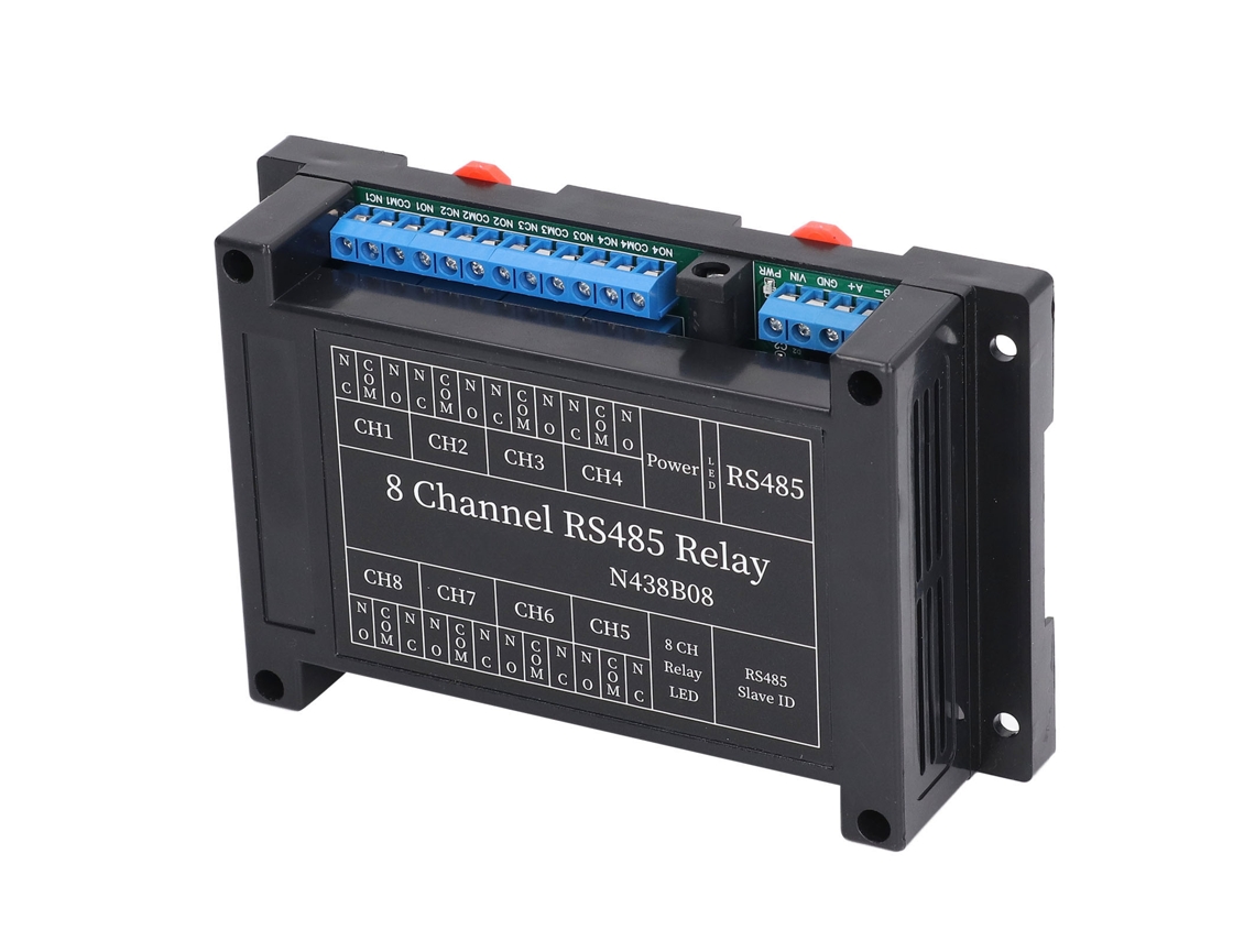 Laxiscreed Módulo De Relé 8 Canais Rs485 Rtu Dc 12v Para Câmeras De Segurança