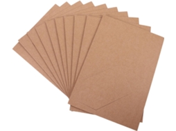 Conjunto 10 Porta Retratos Elegantes Delicados Papel Kraft Marrom Decoração Estar Escritório Sala GOKOCO