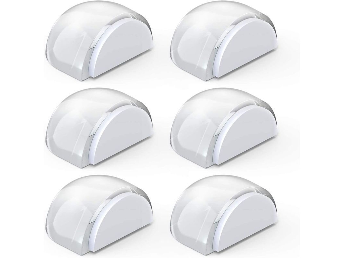 Parede porta adesivo transparente para pisos e parquet, proteção portas e parede, 6pcs | S/MARCA