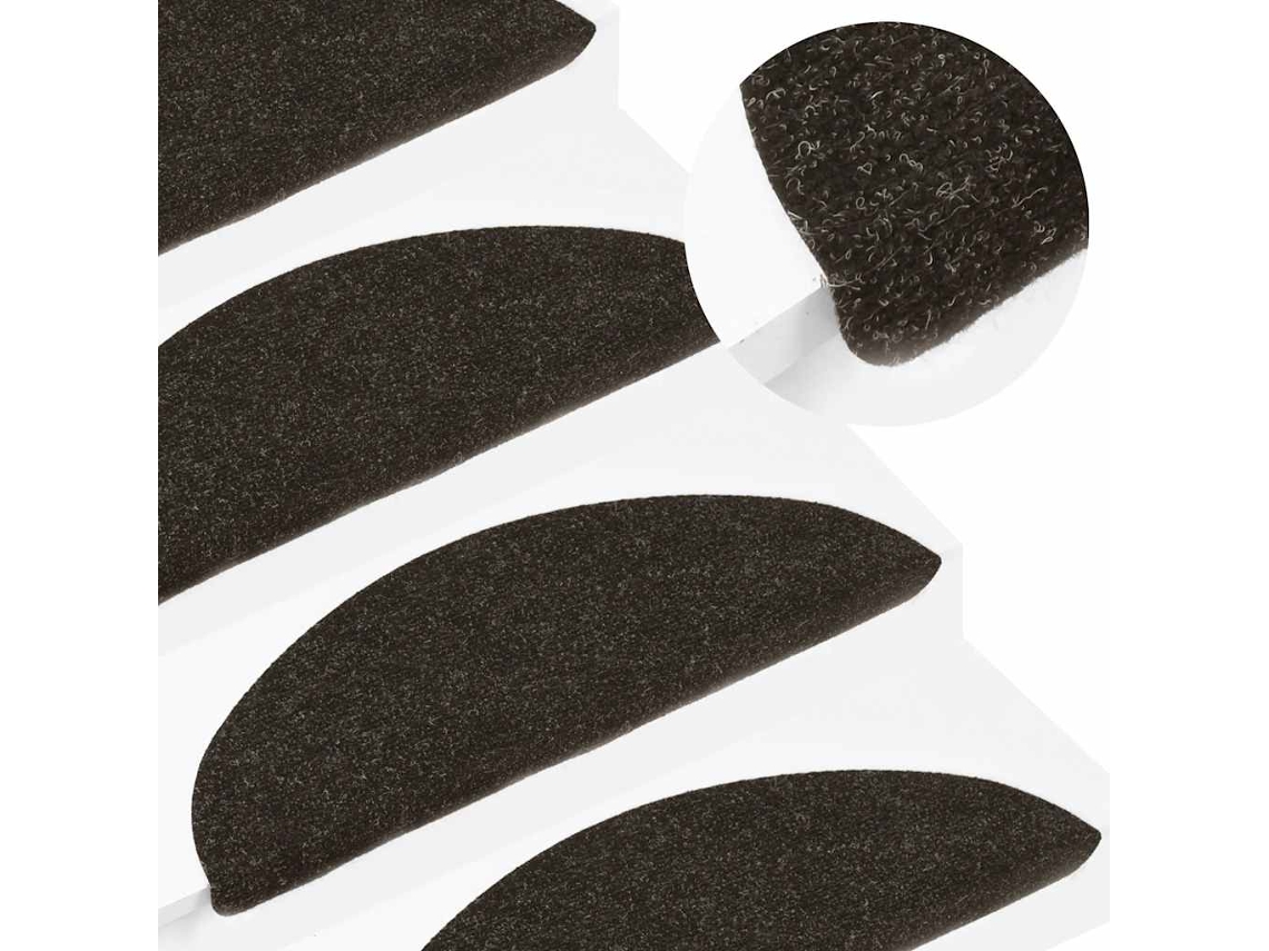 Tapetes De Escada Adesivos 20 Pcs 56x17x3 Cm Antracite