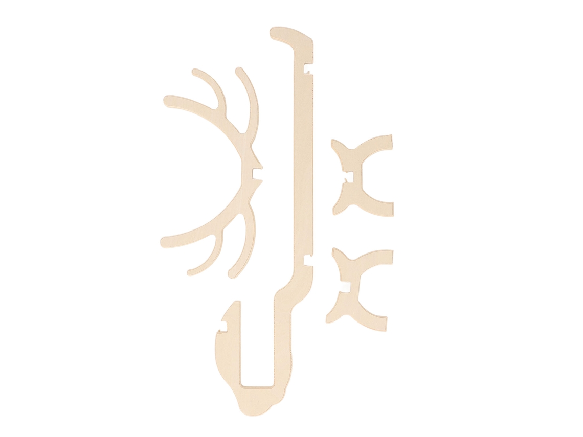 Suporte de Garrafa de Vinho em Madeira Animal LAXISCREED