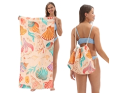 Mochila Dobrável 2 em 1 AQUAFORGE para praia, com esteira de transporte estampada