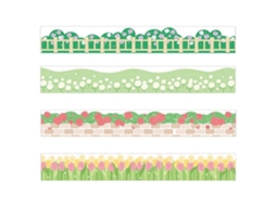 Fita Adesiva Decorativa Multicolorida, Fita de Papel Artesanal, Adesivo para Scrapbooking, Diário, Material de Papelaria para Agenda. GOKOCO