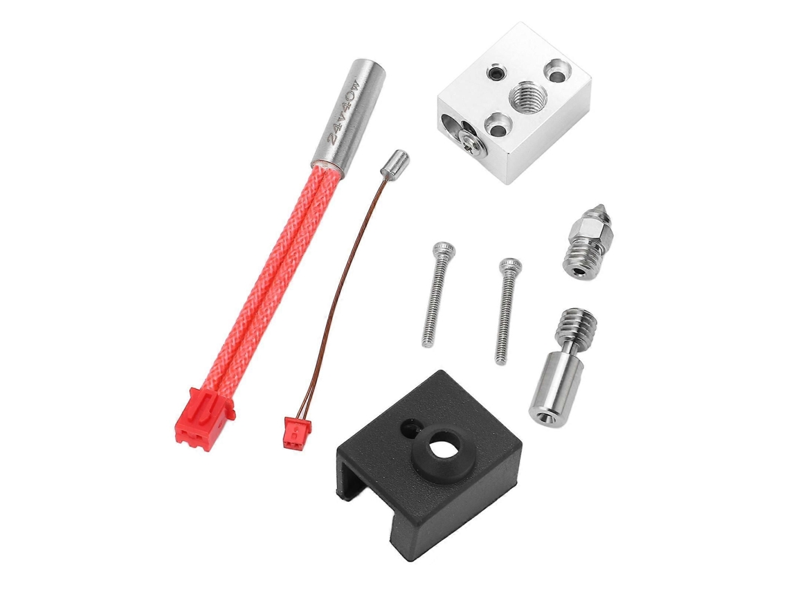 Kit de Peças Aquecimento para Impressora 3d, 300 °c, 24 V, 40 W, com Haste Aquecimento, Fio Térmico, Bloco Aquec Imento, Tubo Garganta GOKOCO
