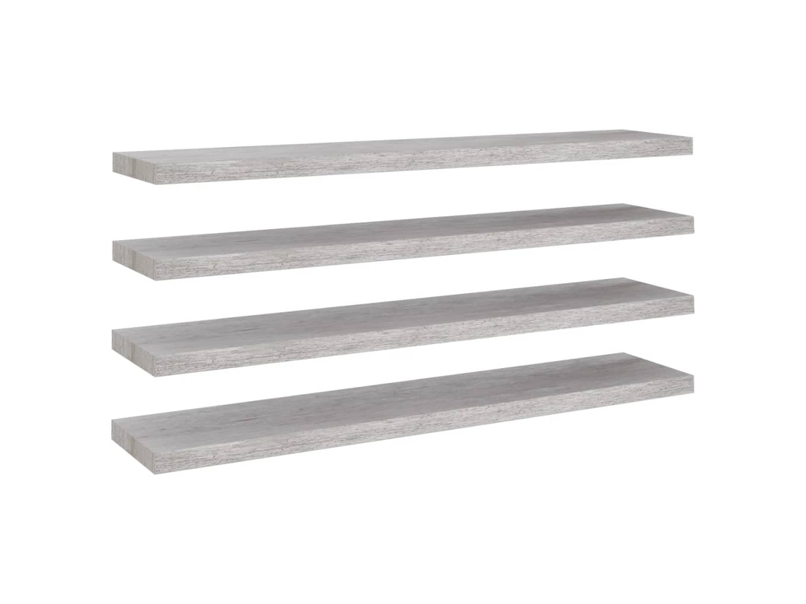 Wall Shelf, Wall Shelves Vidaxl Cinzeto Mdf (120 X 23.5 X 3.8 Cm)