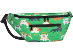 Bolsa de Ombro com Estampa de Pata de Cachorro POLÍESTER 38x25x19 cm