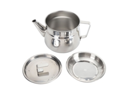 Eyf panela Coletora de Óleo Aço Inox com Peneira e Tampa para Armazenamento de Óleo Frito