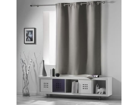 Cortina Blackout 140 X Alt.180 Cm Cinzento Liso EMINZA